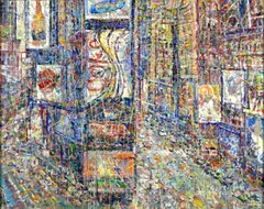 Kyu-nam Han, Times Square from above, 2008, oil on canvas