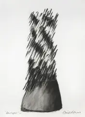 David Nash, Downpour, 2004, charcoal on paper