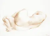 Francisco Zúñiga, Desnudo reclinado, 1973, Conté crayon on paper
