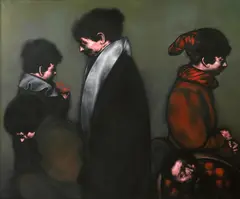 Rafael Coronel, Cinco figuras, 1978, oil on canvas