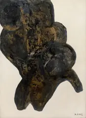 Antonia Eiriz, Untitled (Serie Monstruos), c. 1994, mixed media on paper on linen