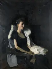 R.A. Frank Bramley, Portrait of Ethel Grace Bolitho, nee Macleod, oil on canvas