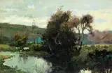 A November day near Newlyn by Samuel John Lamorna Birch, R.A., R.W.S., R.W.A., oil on canvas, offered Nov 2009
