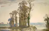 Stand of trees by Samuel John Lamorna Birch, R.A., R.W.S., R.W.A., oil on canvas, offered Nov 2009