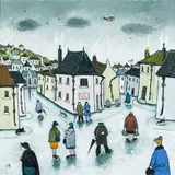 Joan Gillchrest, The Fish & Chip Shop, oil on card