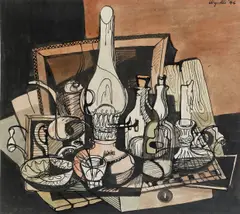 Bryan Wynter, Still-life, watercolour and ink
