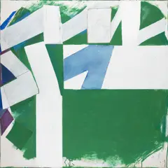 Porthmeor by R.A. Sandra Blow, acrylic and collage on canvas, sold Nov 2009