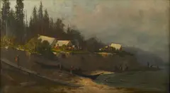 Frederich Schafer, 'Indians on Puget Sound near Port Townsend, Washington', oil on canvas