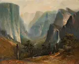 Hugo Anton Fisher, A view of the Yosemite Valley, oil on canvas
