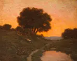 Granville Redmond, Pastoral scene at sunset