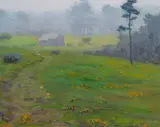 William Posey Silva, 'Poppy Hill in fog, Carmel Valley' (No.147), oil on canvas board