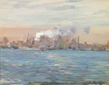 Charles Reiffel, Boats along the New York Skyline