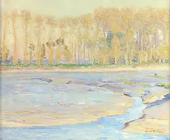 Guy Rose, 'Lowtide Honfleur', oil on canvas