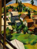 Otis Oldfield, 'Notes of a promenade, Sutter Creek', oil on board