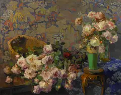 Franz Bischoff, 'Roses', oil on canvas