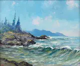 Jules B. Dahlager, Alaska, near Ketchikan, oil on canvasboard