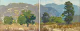 Ferdinand Kaufmann, Southern California landscape (Diptych)