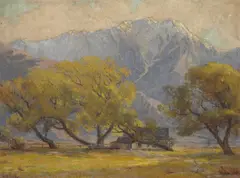 Anna Althea Hills, View of San Jacinto, oil on canvas