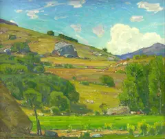 William Wendt, Pasture lands, c. 1925, oil on canvas