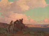 'Navajo country' by Edgar Alwin Payne, 1942, oil on canvas, offered Aug 2009