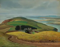 'Tomales Point, Bodega Bay' by Ray Strong, 1940, oil on canvas affixed to board, sold Aug 2009