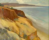 Alfred R. Mitchell, 'California Coast at Torrey Pines', oil on board