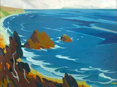 Jacob Asanger, Catalina from Palos Verdes, 1927, oil on canvas