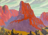 Jacob Asanger, Red Rock Canyon, 1927, oil on canvas