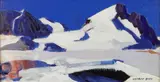 Conrad Buff, Sierra glaciers, oil on board