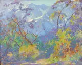 H. Raymond Henry, San Gabriel Mountains, oil on canvas