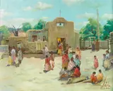 Vladan Stiha, 'La Misa at Tesuque, New Mexico', 1970, oil on canvas