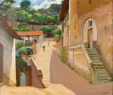 Arthur Grover Rider, Figures along a Taxco street