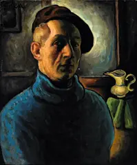 Niel A. Gren, 'Self portrait (Man with beret)', 1933, oil on board