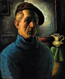 Niel A. Gren, 'Self portrait (Man with beret)', 1933, oil on board