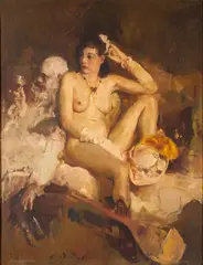 William Frederick Foster, Reverie, oil on canvas