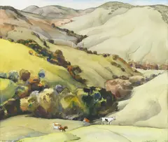 'Gaviota Range' by Millard Sheets, 1932, watercolor on paper, sold Aug 2009