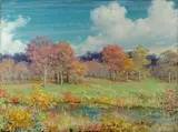 Charles Courtney Curran, Fall landscape 30 x 40in