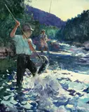 Frank Weston Benson, Landing the big one 20 1/4  x 16 3/4in