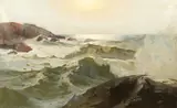 Frederick Judd Waugh, Rocky shoreline 30 x 50in