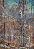 Arthur Meltzer, Forested hillside in winter 13 x 9 1/2in