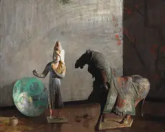 Hovsep Pushman, 'The Chinese horse' 22 3/4 x 28in