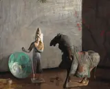 Hovsep Pushman, 'The Chinese horse' 22 3/4 x 28in