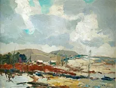 Landscape 12 x 16in by Chauncey Foster Ryder, sold May 2009