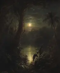 Frederic Edwin Church, Twilight in the Tropics (A tropical moonlight) 30 x 25 1/4in