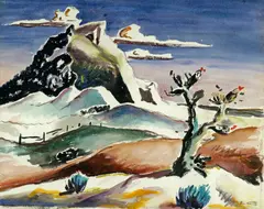 Thomas Hart Benton, Western landscape sight: 14 x 18in