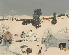 Grandma Moses, A Fine Gobbler, 1948 15 1/2 x 19 1/2in