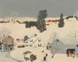 Grandma Moses, A Fine Gobbler, 1948 15 1/2 x 19 1/2in