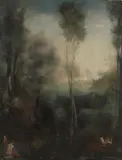 Grigory Gluckmann, Paysage, oil on panel