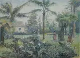 Hughes Claude Pissarro, Scène dans un jardin