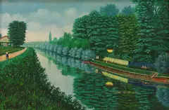 Camille Bombois, The canal, oil on canvas